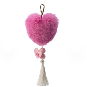 Pink Heart Fluffy Keychain with Tassel SCENTSY SCENTED Simply The Zest 🆕